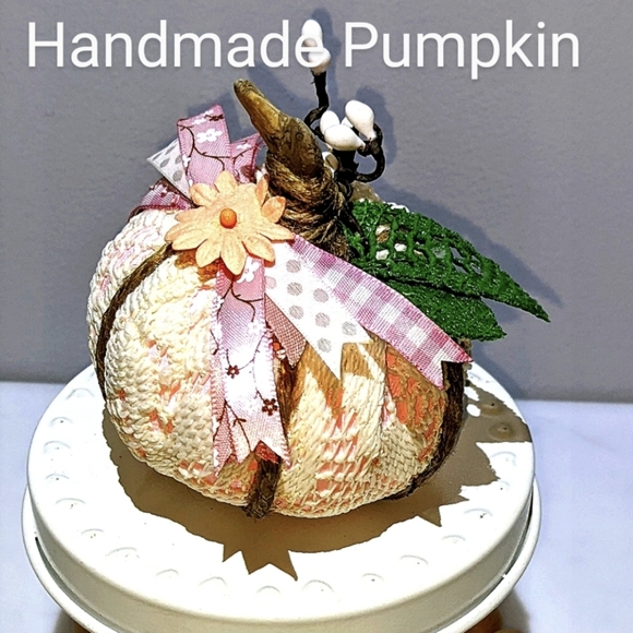 Shabby Chic Pumpkin / Fall Decor / Handmade Pumpkin - Picture 1 of 15